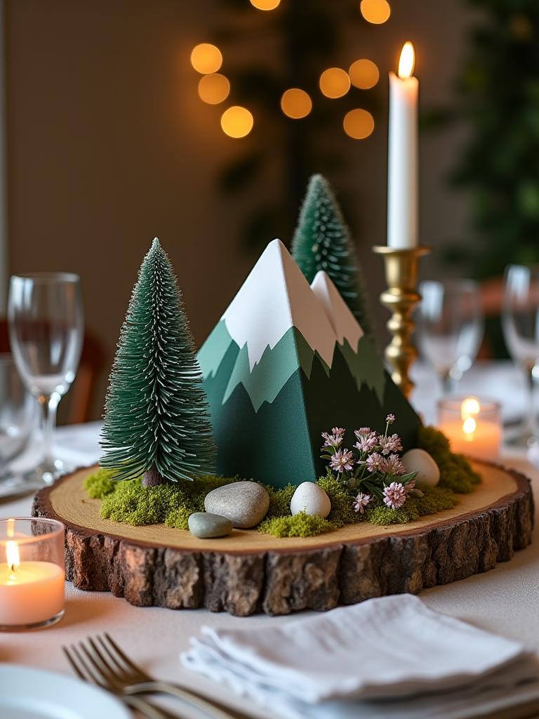 Mountain Wedding Centerpiece